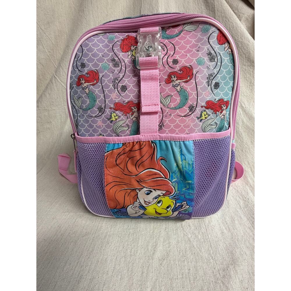 Disney Princess Ariel Kids Mini Backpack Purple Pink Bioworld Little Mermaid